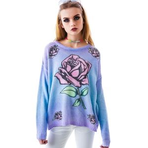 MinkPink Dreaming Rose Sweater